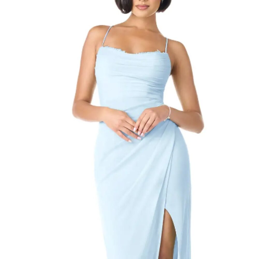 Azazie Ashana in Sky Blue size A8